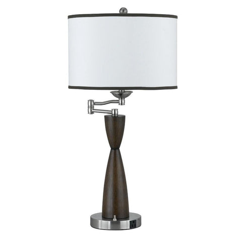 Cal Lighting LA-60006TB-1R Transitional One Light Table Lamp from Hotel Collection in Bronze/Dark Finish, 15.00 inches