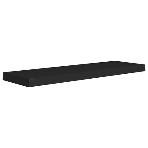 vidaXL Modern Floating Wall Shelf - Invisible Mounting, Made of Sturdy Honeycomb MDF & Metal, Black