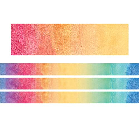 Teacher Created Resources Watercolor Straight Border Trim