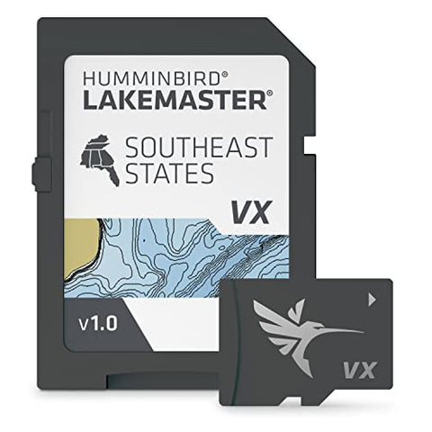Humminbird LakeMaster Southeast States V1 Map SD Card for Fish Finders