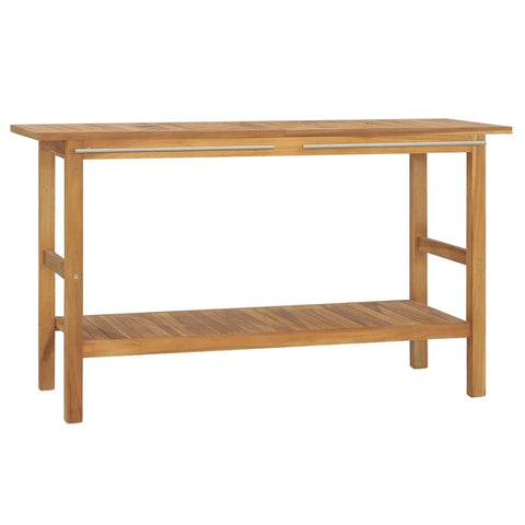 vidaXL Bathroom Vanity Cabinet Natural Teak Solid Teak Wood