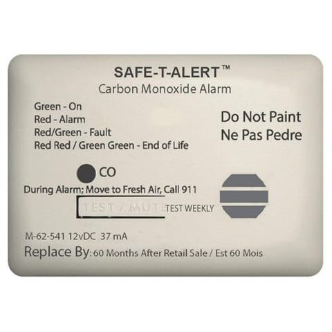 MTI Industries 62-541-MARINE-WT Detector Marine Co Alarm White