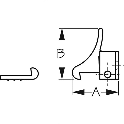 Sea Dog 2223301 Chrome Brass Elbow Catch