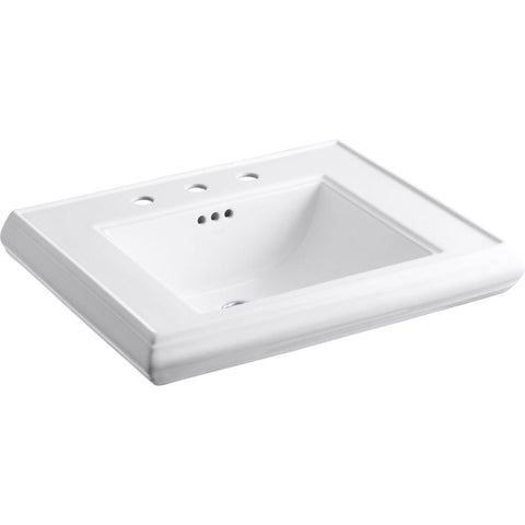 KOHLER Memoirs® pedestal/console table bathroom sink basin with 8" widespread faucet holes