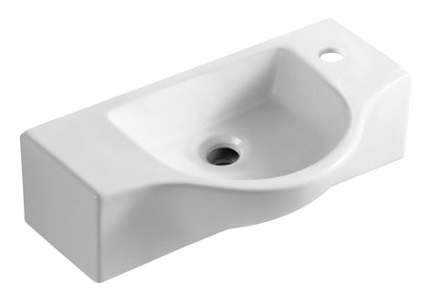 ALFI brand ABC114 Bathroom Sink, 17.75"L x 9.88"W x 4.75"H, White