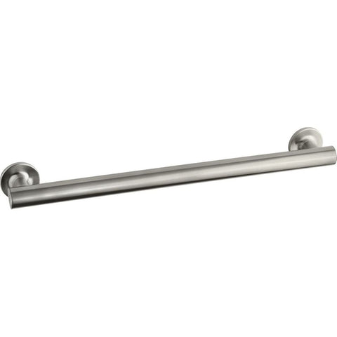 KOHLER 11892-BN Purist 18" Grab Bar for Bathtubs and Showers, Wall-Mount Grab Bars for Bathroom, Vibrant Brushed Nickel