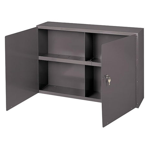 Durham 343-95 Gray Cold Rolled Steel Utility Cabinet with Lock, 33-3/4" Width x 22-1/4" Height x 8-1/2" Depth, 4 Sections