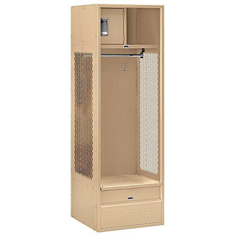 Salsbury Industries Open Access Standard Assembled Metal Locker, 6-Feet-24-Inch, Tan