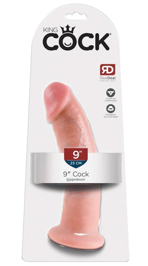 Pipedream King Cock Dildo, Flesh, 9 Inch