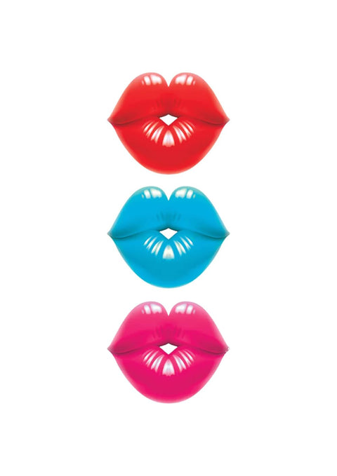 Hott Products Dick Lips Edible Gummy Cock Rings, Strawberry/Blueberry & Cherry, 3.17 Ounce