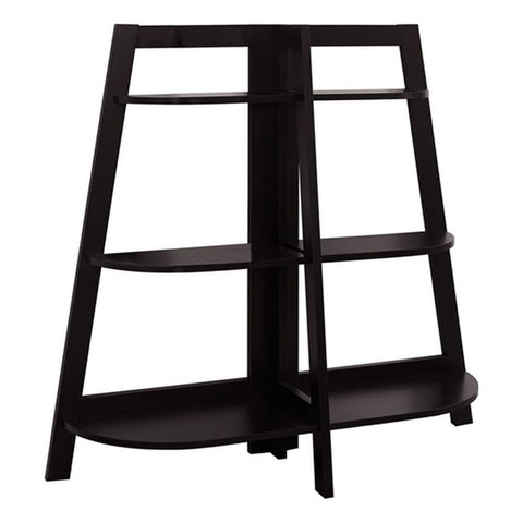 Monarch Specialties Cappuccino Accent Etagere Bookcase, 48"