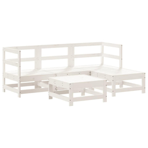 vidaXL Wood Standard Garden Lounge Set in White
