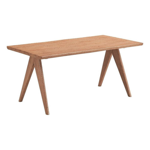 Acme Furniture Velentina Rectangular Rubberwood Dining Table in Natural