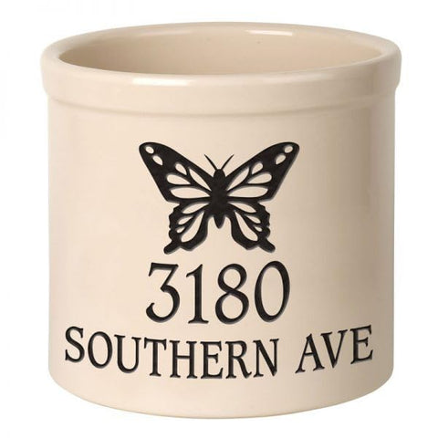 Customized Butterfly 2 Gallon Stoneware Pot by Whitehall