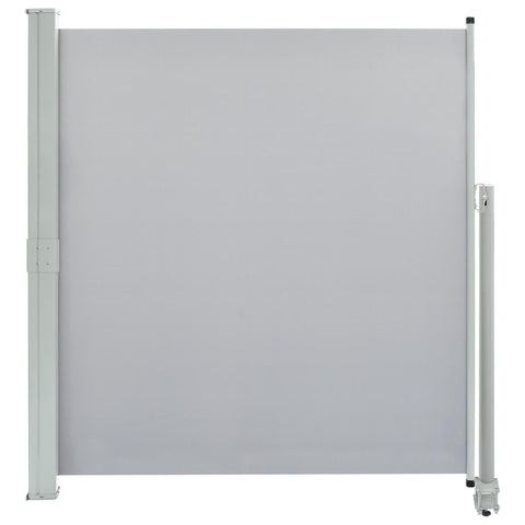vidaXL Retractable Side Awning - Roll Up Window Shade/Folding Privacy Screen - Gray - 55.1" x 118.1" - UV-Resistant Polyester - Easy Assembly