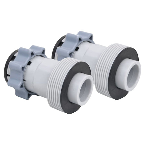 vidaXL Type B Pool Hose Adapters - Set of 2, Enables Connection of 1.5" Pool Hoses to Plunger Valves, Perfect for Pool-Equipment Upgrade