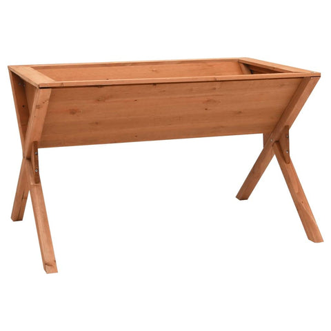 vidaXL Planter, Handmade Flower Box with Legs, Wooden Plant Box, Outdoor Planters for Patio Backyard Garden Balcony Porch Lawn, Solid Firwood
