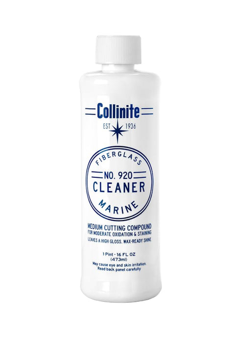 COLLINITE 920 Cleaner-Marine/RV Stain, Water Spot & Oxidation Remover. Easy to Use Heavy Duty Cleaning Compound Restores Shine/Enhances Look. Preps Surface Fast for Wax Protection. (16 fl oz)