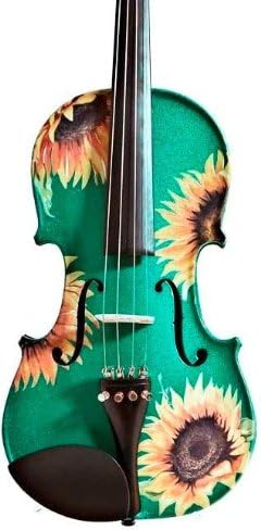 Creative Concept Instruments SSG5044 Rozanna's Sunflower DeLight 4/4 Violin Outfit, Green