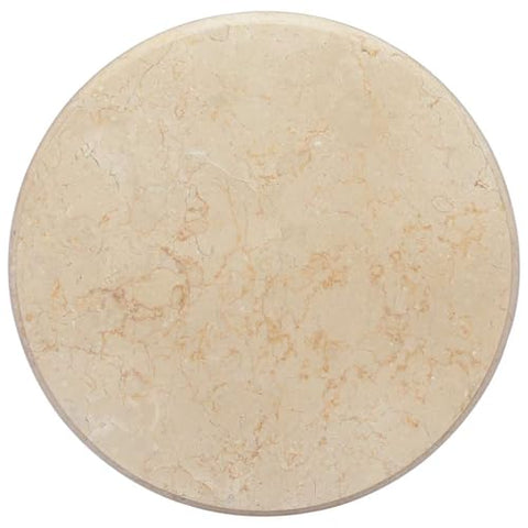 vidaXL Marble Table Top - Round Cream Colored Replacement for Dining and Coffee Tables, Easy to Clean, Sturdy and Durable