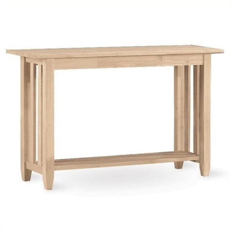 International Concepts Mission Unfinished Sofa Table