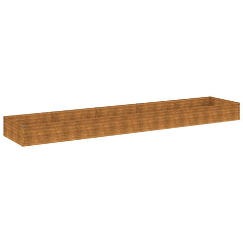 vidaXL Corten Steel Garden Raised Bed 189.8X39.4X14.2 in Outdoor Planter Large Capacity for Veggies and Herbs Durable Industrial Design Easy Assembly Beds Vegetable Flower Box Plant Stand Gardening