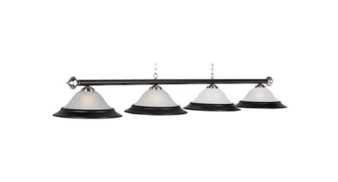 RAM Game Room Traditional Style 82" 4-Light Billiard Pendant Light - Matte Black/ST