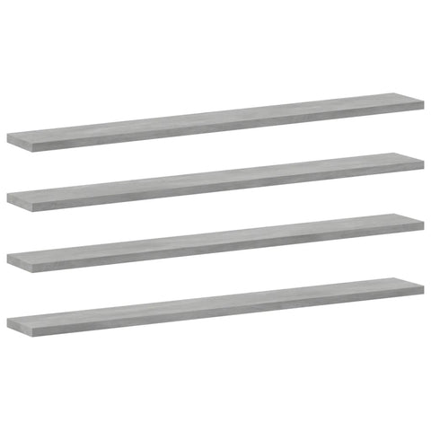 vidaXL 8 pcs Bookshelf Boards in Concrete Gray | Durable Engineered Wood | Convenient Storage Solution | Easy Installation and Cleaning