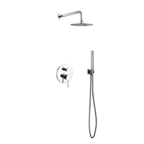 Aqua Rondo Diverter Complete Shower System with Metal Round Handle