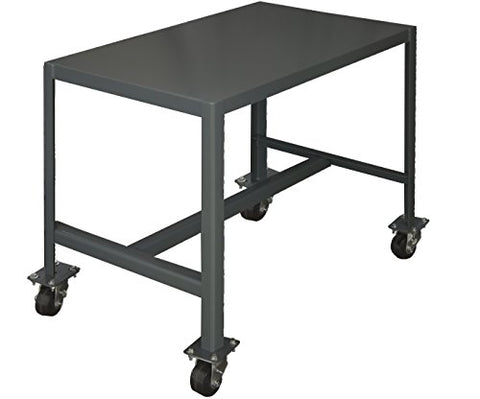 Mobile MT Workbench 24 x 48 Top Shelf Only 14 Gauge Steel 2000 lbs. Capacity 3 x 1-13/16 Phenolic Casters - (4) Swivel with Side Brakes Textured Powder Paint Gray