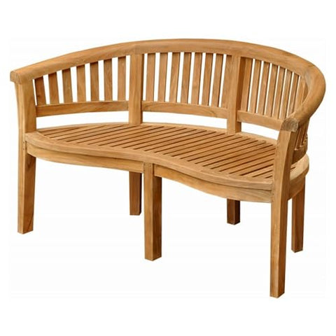 Oakestry 50-inch Round Rose Bench Solid Teak Wood Circular Outdoor Garden Bench Curved Flower Tree Surround Patio Furniture Weather Resistant Handcrafted Wooden Seating for Courtyard and Lawn
