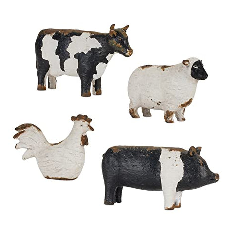 Melrose 85627 Farm Animal Candle Holder, Set of 4, 5.25" H, Resin