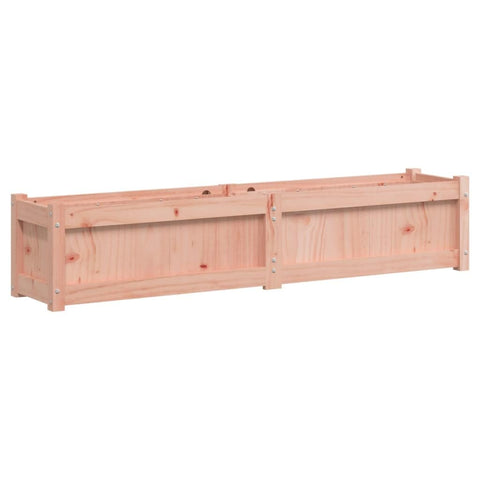 vidaXL Wooden Garden Planter - Solid Douglas Wood DIY Raised Bed, Decorative Outdoor Flower Box, 59.1 x 12.2 x 12.2 Inches, Brown Natural