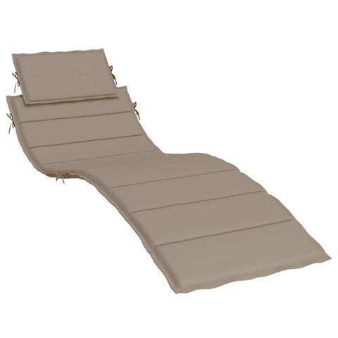 vidaXL Patio Cushion, Sun Lounger Chair Cushion, Lounge Chaise Cushion with Non-Slip Elastic Back for Garden Outdoor, Taupe Oxford Fabric