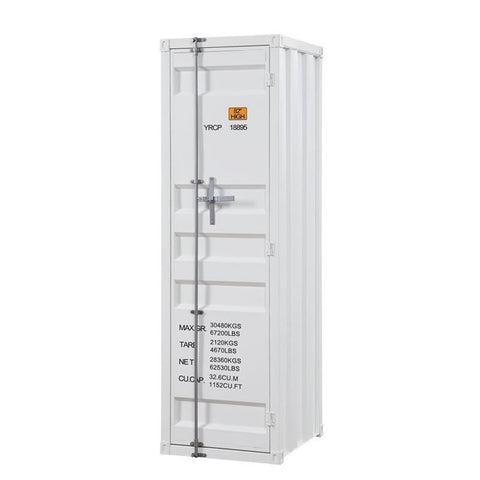 Acme Cargo Wardrobe Metal Armoire with 1 Door in White