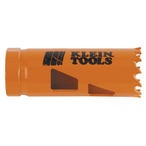Klein Tools 31914 Bi-Metal Hole Saw, 7/8-Inch for Cutting Stainless Steel, Mild Steel, Drywall, Wood and Plastic, with Easy Slug Removal