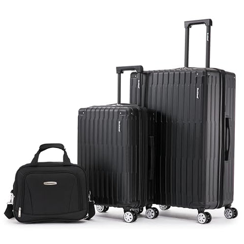 Rockland Tahoe Hardside Expandable Carry on Luggage with Spinner Wheels, Black