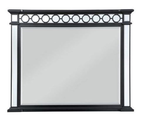 Varian II Mirrored/Black Wood Dresser Mirror by Acme
