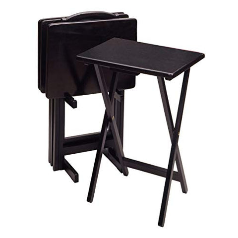 Winsome Alex Snack Table, 19W x 14.6D x 26H In, Black