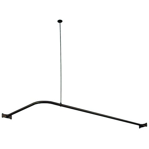 Elements of Design Corner Shower Rod, Oil Rubbed Bronze