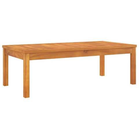 vidaXL Solid Acacia Wood Coffee Table Gray Outdoor Backyard Balcony Terrace Patio Garden Porch Couch Side Accent Wooden Home Furniture