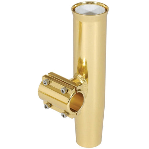 Lee'S Tackle Lee's Clamp-On Rod Holder - Gold Aluminum - Horizontal Mount - Fits 1.315" O.D. Pipe