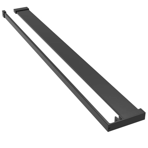 vidaXL Shower Shelf for Walk-in Shower Wall - Durable Aluminum Alloy Towel Holder, 39.4" Black Bathroom Organizer with Minimalist Design and Easy Assembly