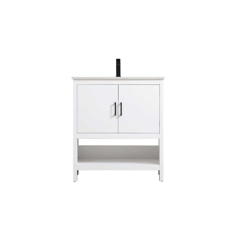 ELEGANT Kitchen and Bath Ira 30 inch Single Bathroom Vanity in White
