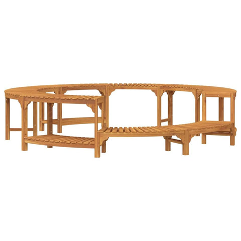 vidaXL Round Hot Tub Enclosure Surround Brown Ã˜255 cm, Chic Outdoor Tub Accessory, Tough Weatherproof Wood Spa Surround, Sleek Garden Enclosure for Your Chill Zone