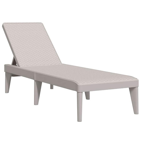 vidaXL Sun Lounger Cappuccino Polypropylene Single Adjustable Armrests