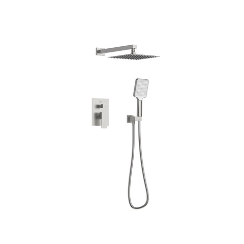 Elegant Kitchen and Bath Petar Brass Shower Faucet System in Nickel