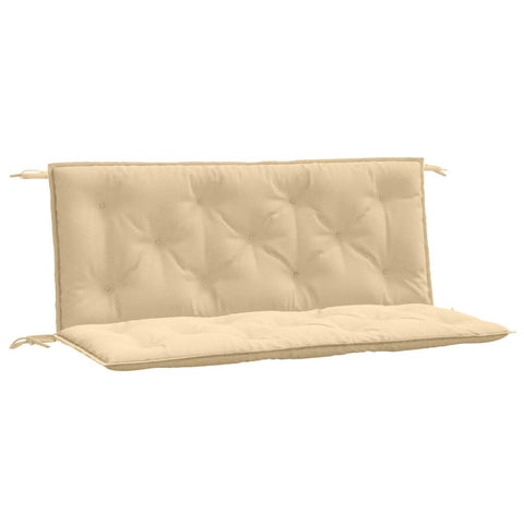 vidaXL Garden Bench Cushions - Melange Beige Outdoor Patio Seat Pad - 47.2"x19.7"x2.8" Set of 2 - UV Polyester Fabric - Indoor/Outdoor Use