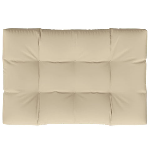 vidaXL Water Repellent Beige Pallet Cushion - Outdoor Comfortable Seating Solution - Polyester Fabric - 47.2"x31.5"x4.7" Dimension - Hollow Fiber Filling