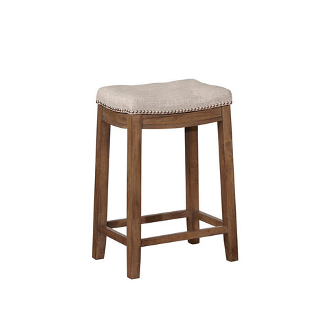 Linon Claridge Backless Saddle Counter Stool Rustic